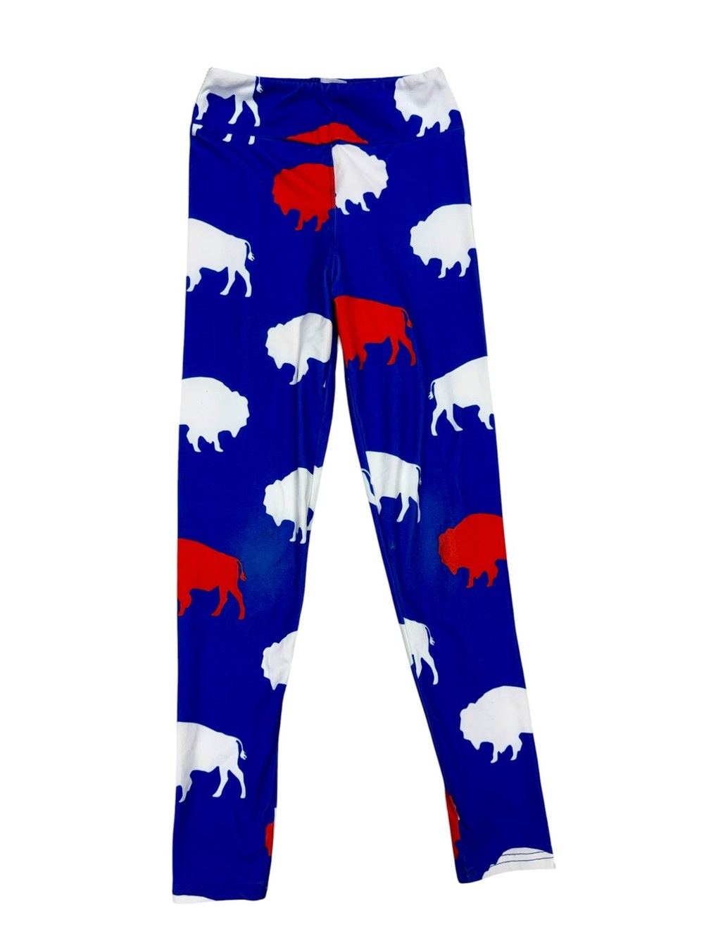 NFL Buffalo Bills Youth L/XL Leggings Buffalo Seamery Red White Blue Buffalo